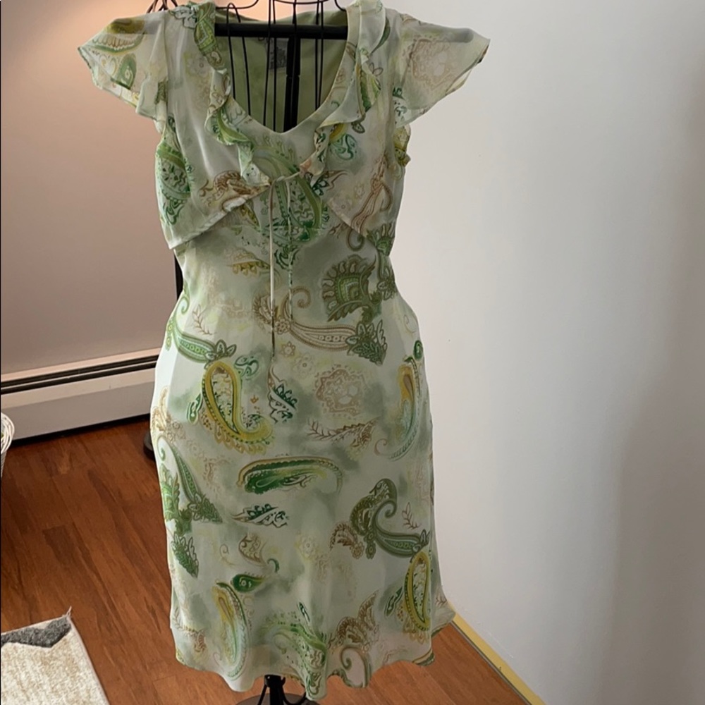 Green paisley dress